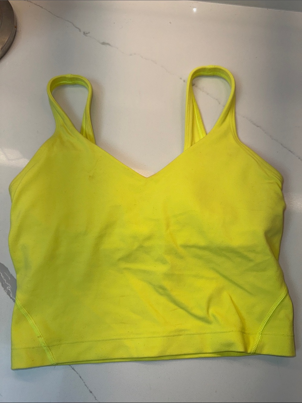 lululemon athletica Neon Yellow Sports Crop Tank